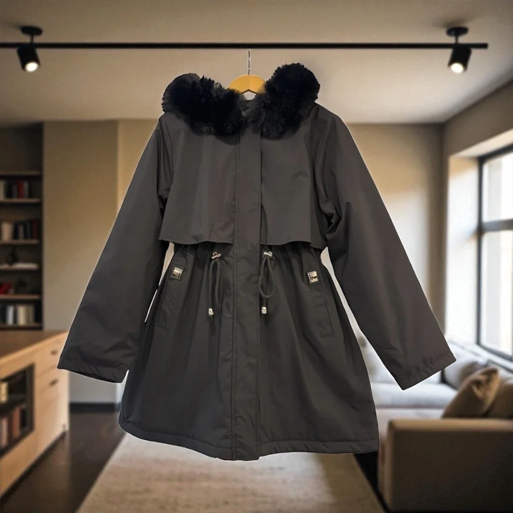 Women’s Hooded Mid-Length Jacket size XL